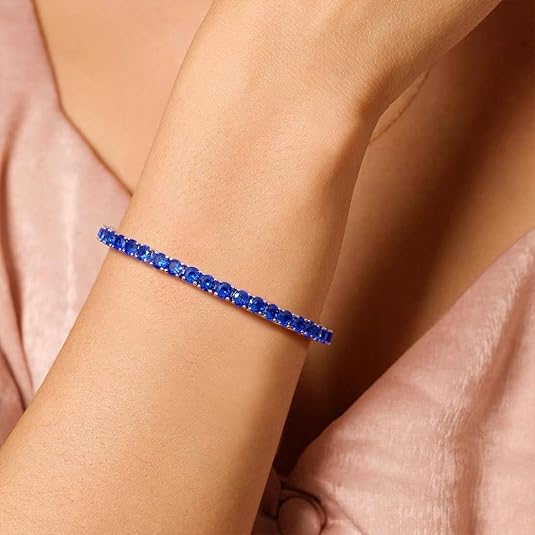 Bracelet tennis saphir