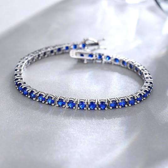 Bracelet tennis saphir