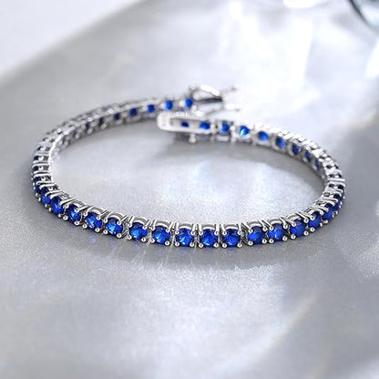 Bracelet tennis saphir