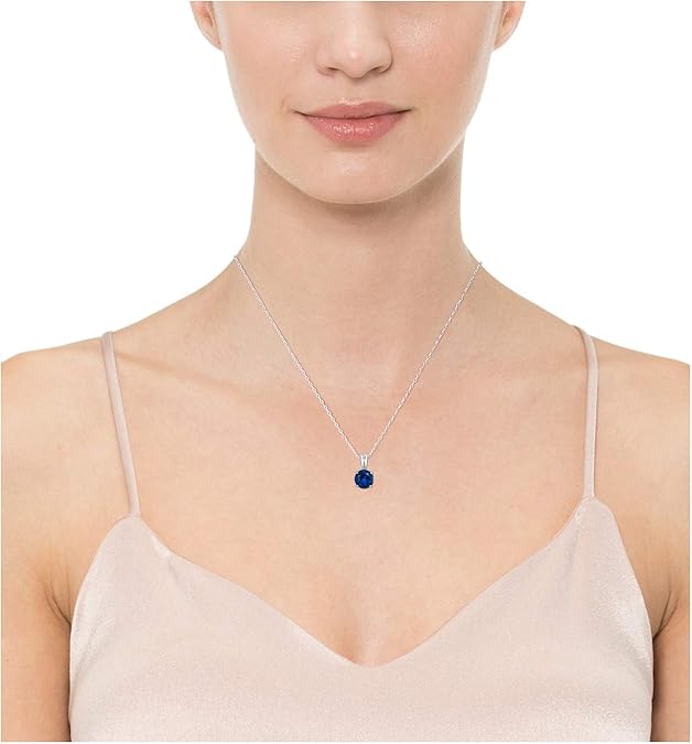 Collier saphir taille ronde