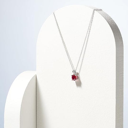 Collier rubis taille ronde