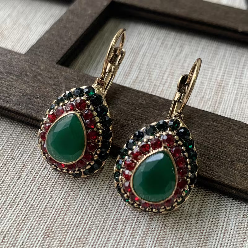 Boucles d'oreilles larme vintage
