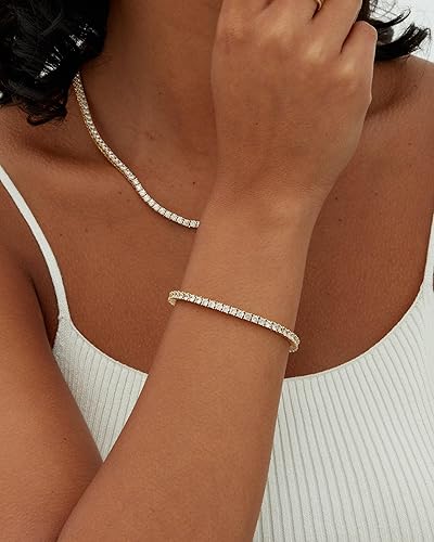 Bracelet tennis Doré