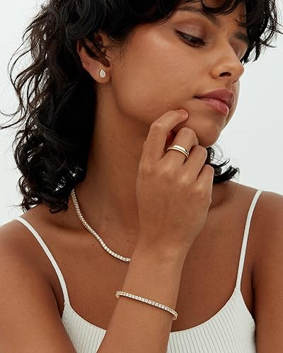 Bracelet tennis Doré