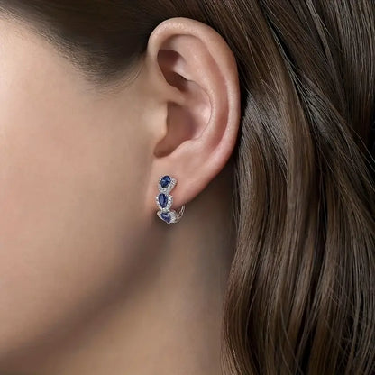 Boucles d'oreilles Blason Saphir Royal