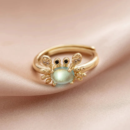 Bague de Crabe Ajustable Élégante