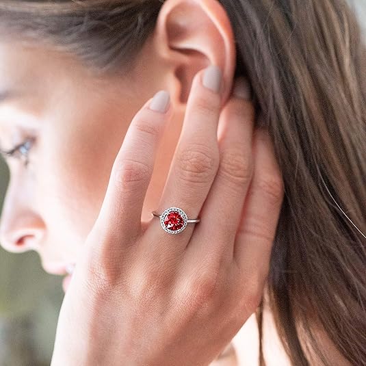 Bague promesse rubis Crimson Glow