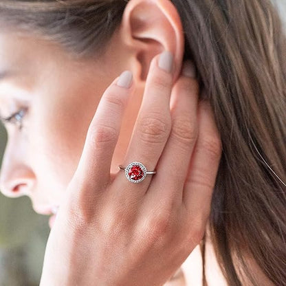 Bague promesse rubis Crimson Glow