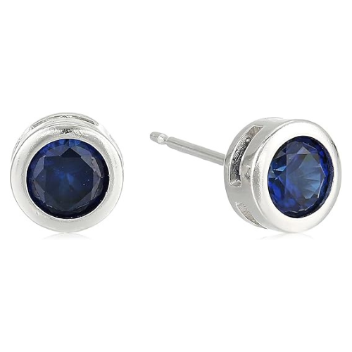 Boucles d'oreilles saphir double
