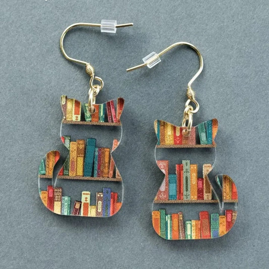 Boucles d'Oreilles de Chaton Vintage Multicolore