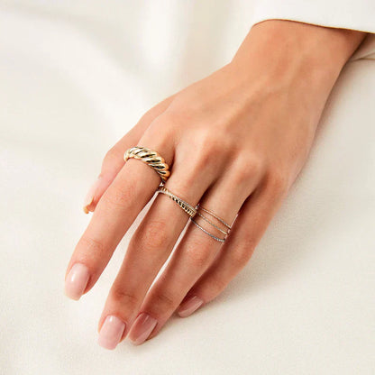 Bague croissant Dorée