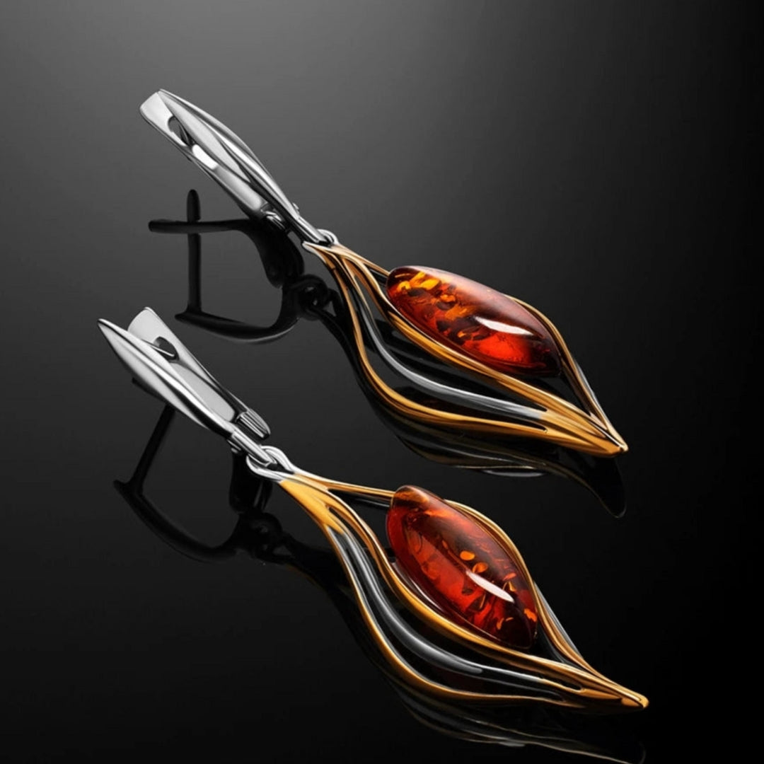 Boucles d'Oreilles Vintage Désert Rouge