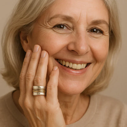 Bague Fil en Or Vintage Argenté