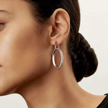 Boucles d'oreilles bohémiennes en onyx vintage