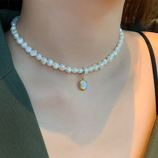 Collier de Perles Pierre de Lune