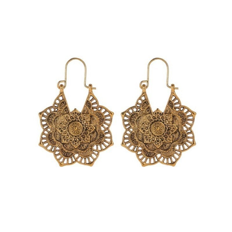 Boucles d'Oreilles Lotus Mandala