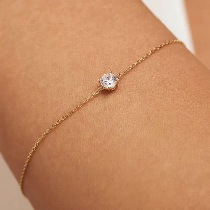 Bracelet pierre moissanite Cléa Doré