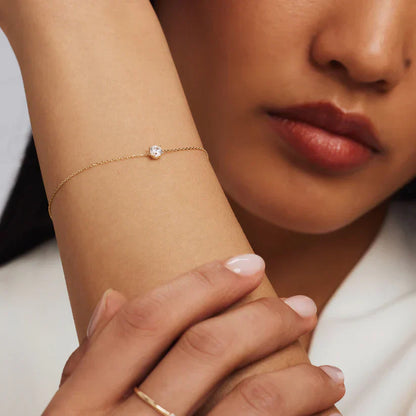 Bracelet pierre moissanite Cléa Doré