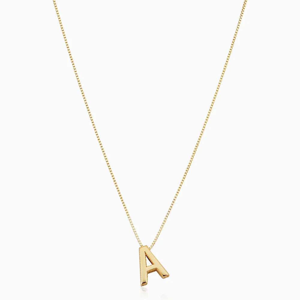 Collier initiale Lettre d'amour Doré