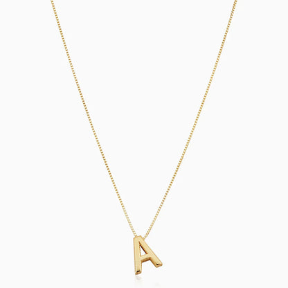 Collier initiale Lettre d'amour Doré