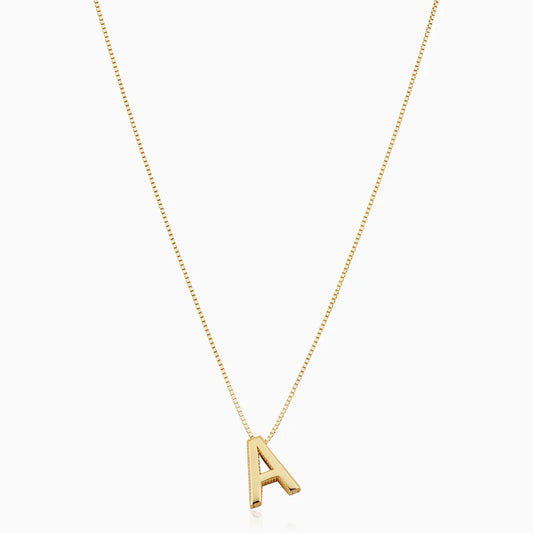 Collier initiale Lettre d'amour Doré