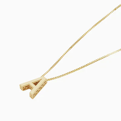 Collier initiale Lettre d'amour Doré