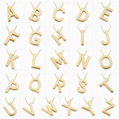 Collier initiale Lettre d'amour Doré