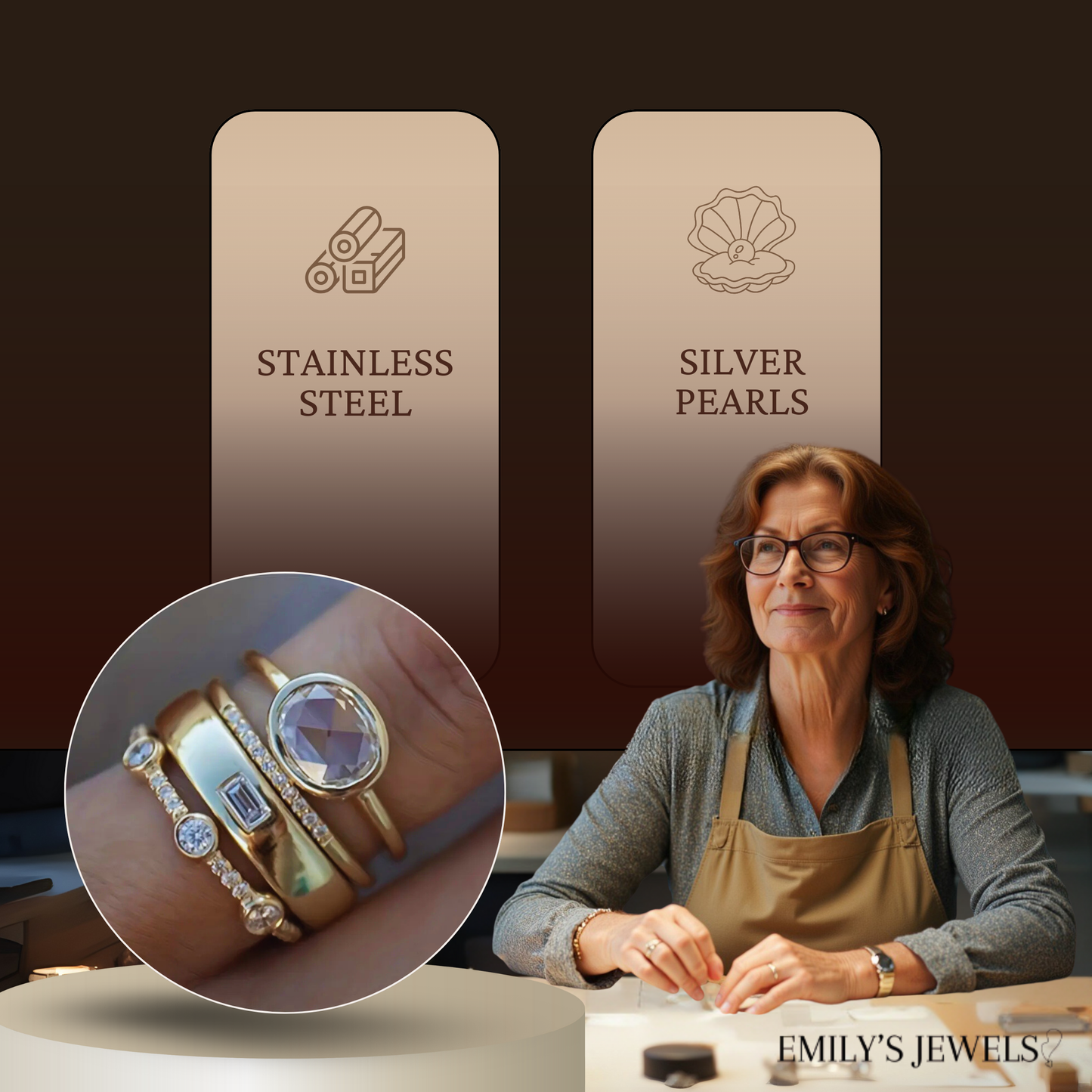 Isabel - Boucles d'Oreilles Vintage Élégantes de Perles Noires