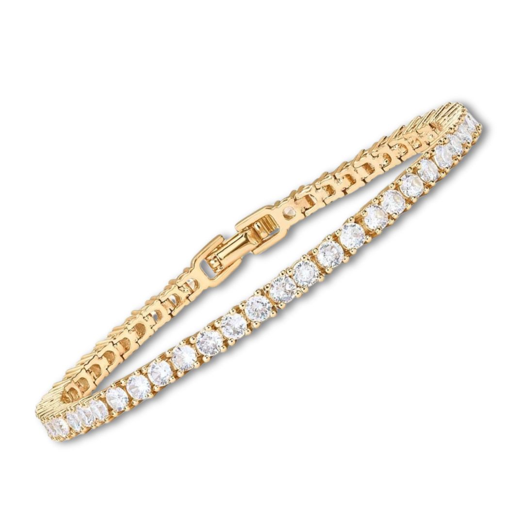 Bracelet tennis Doré