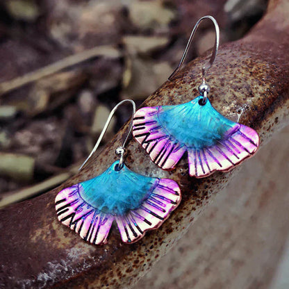 Boucles d'oreilles papillon bleu bohémien en argent sterling plaqué