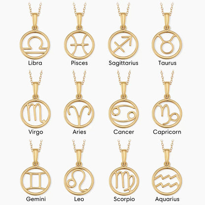 Collier signe du zodiaque Doré