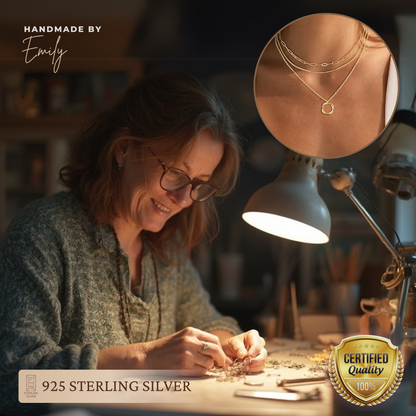 Carmen - Collier Vintage avec Chaîne et Pendentif avec Dorure à l'Or