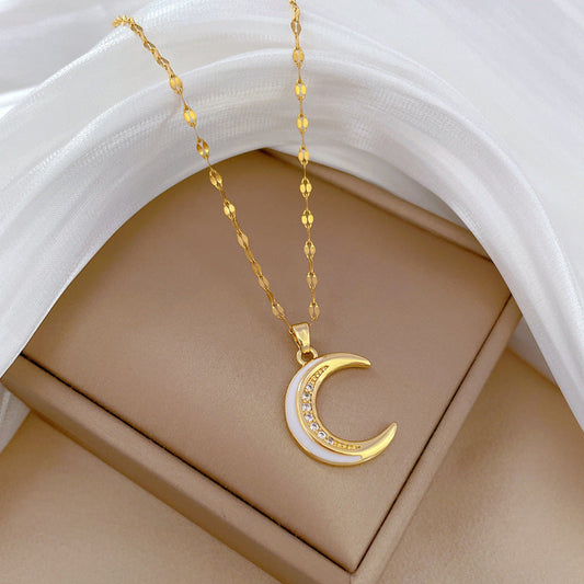 Collier Doré Lunaire