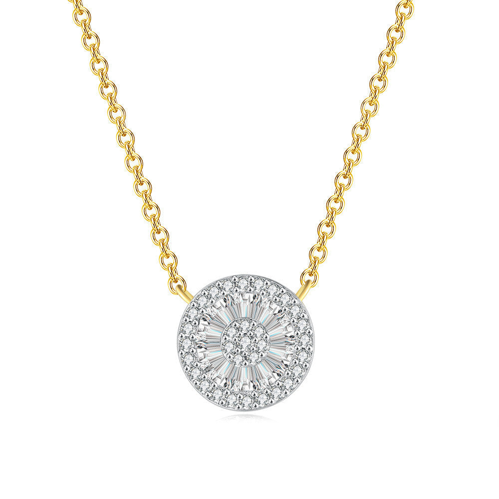 Collier Doré de Cristal Ronde Anne-Marie