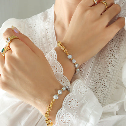 Bracelet de Perles Dorées Regalia