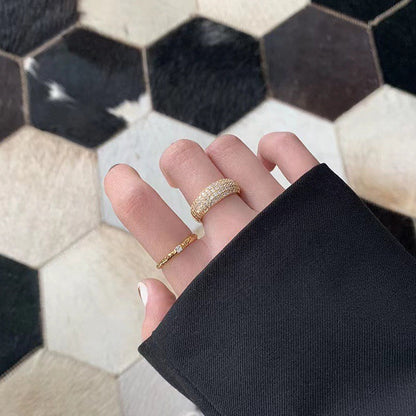 Bague Dorée de Dôme de Cristal