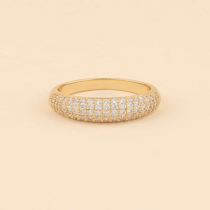 Bague Dorée de Dôme de Cristal