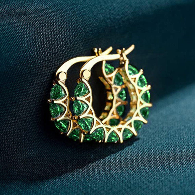 Boucles d'oreilles chandeliers Elena Marlowe Dorées
