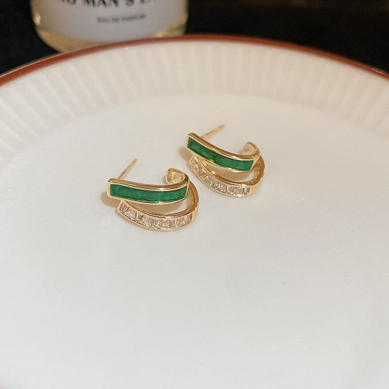 Boucles d'oreilles Chloé Feuillage Dorées