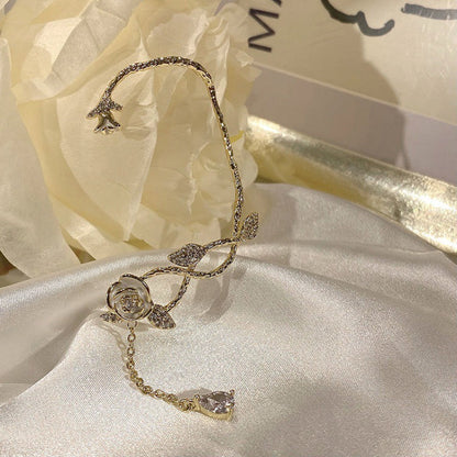 Boucles d'Oreilles à Clous avec Zircon Floral