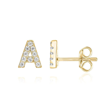 Boucle d'oreille initiale 1pc Dorée