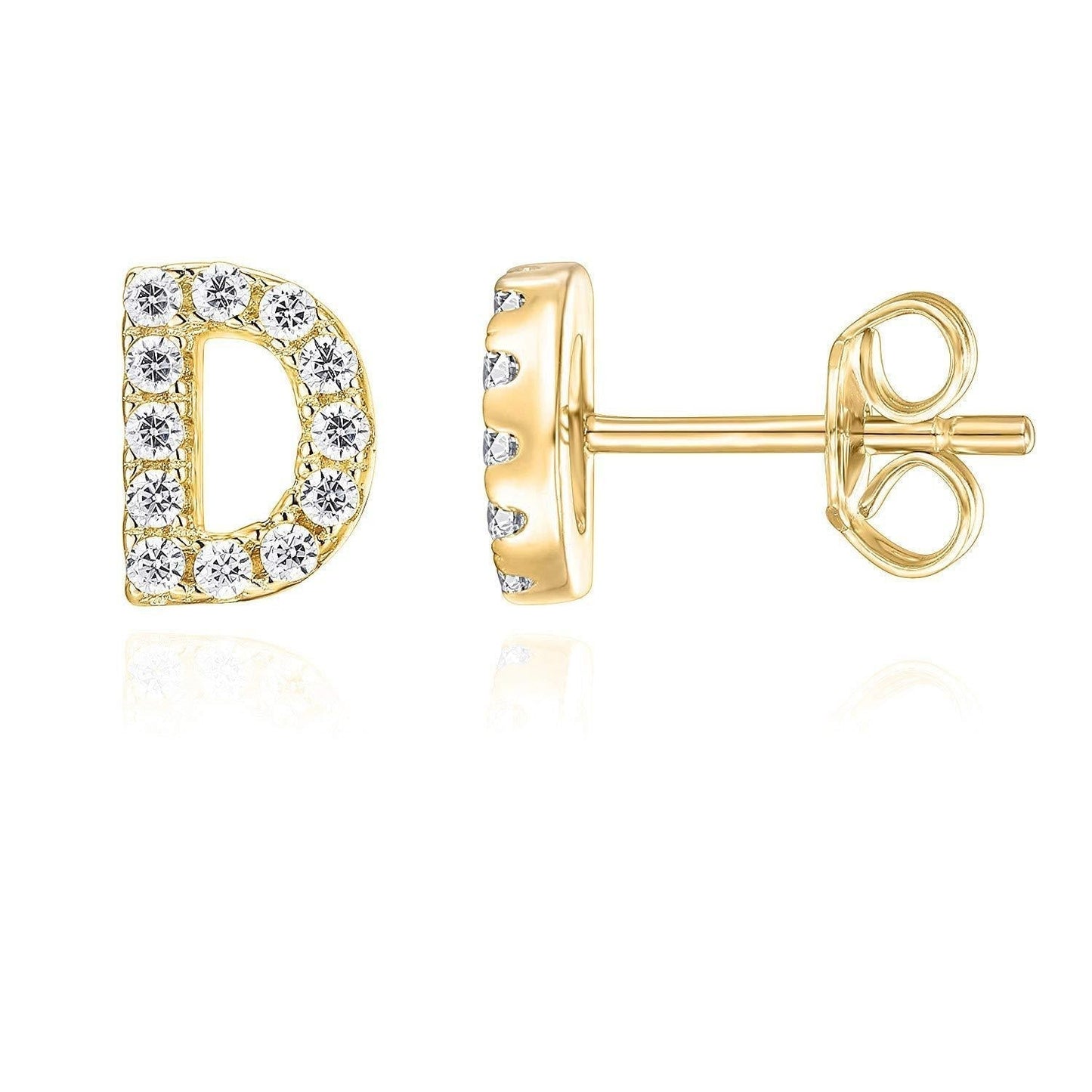 Boucle d'oreille initiale 1pc Dorée