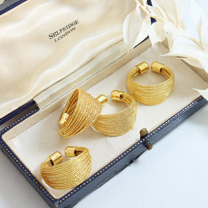 Bague Ouverte Dorée Vera