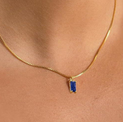 Pendentif saphir minimaliste