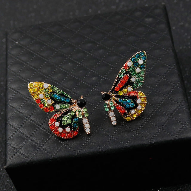 Boucles d'oreilles papillon édition limitée avec zircone cubique double