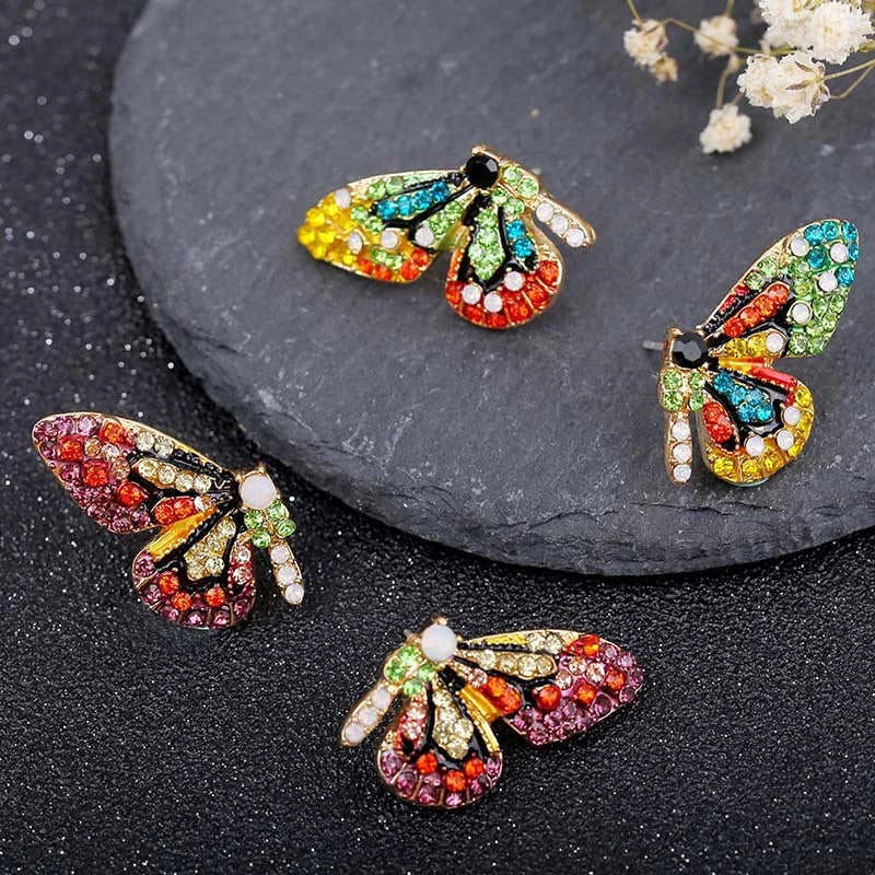 Boucles d'oreilles papillon édition limitée avec zircone cubique double