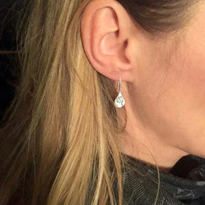 Boucles d'oreilles feuille de pissenlit en argent sterling plaqué