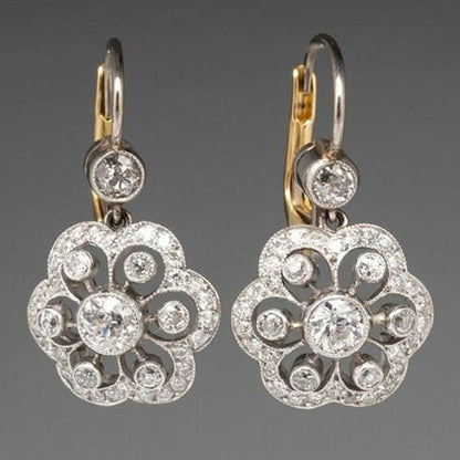 Boucles d'oreilles Mandala de Cristal Vintage