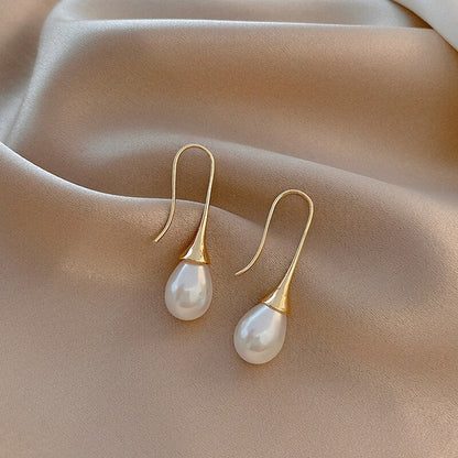 Boucles d'Oreilles de Perles Suspendues