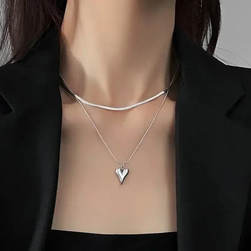 Collier d'Argent 925 avec Cœur Bohème